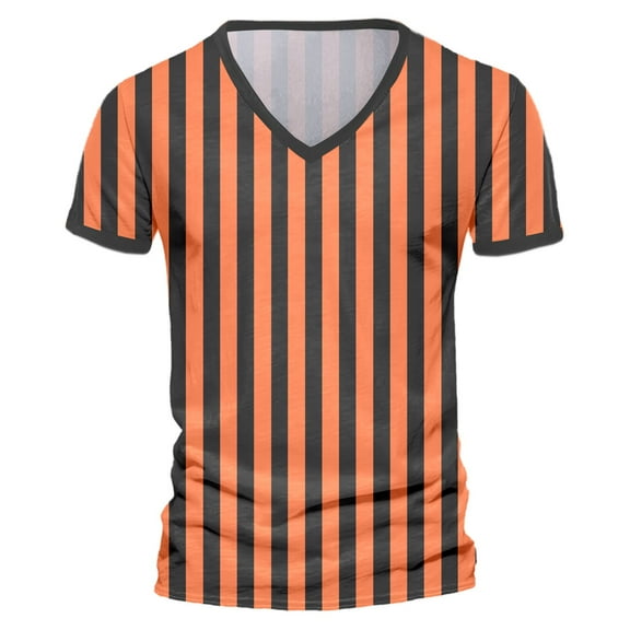 Short Sleeve Shirts for Men Striped Color Block Round Neck Pullover Tee Shirts Summer Casual Relaxed Fit Tops