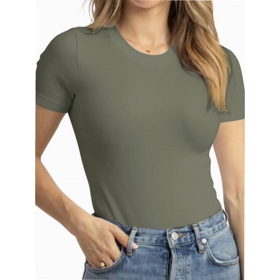 Short Sleeve Shirts for Women Basic Women' T-Shirts Trendy Stretchy Lightweight Summer Casual Tops