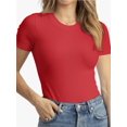 thumbnail image 1 of Short Sleeve Shirts for Women Basic Women' T-Shirts Trendy Stretchy Lightweight Summer Casual Tops, 1 of 6