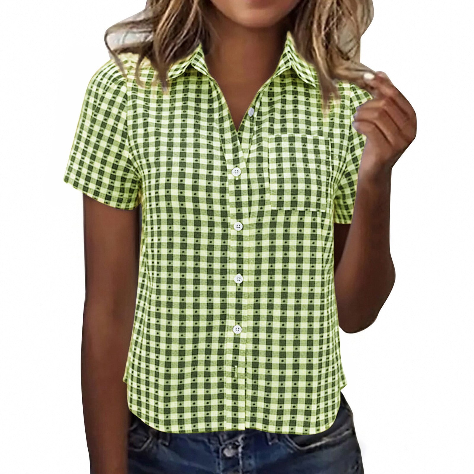 Short Sleeve Shirts for Women Beach Vacation Y2K Clothes Business ...