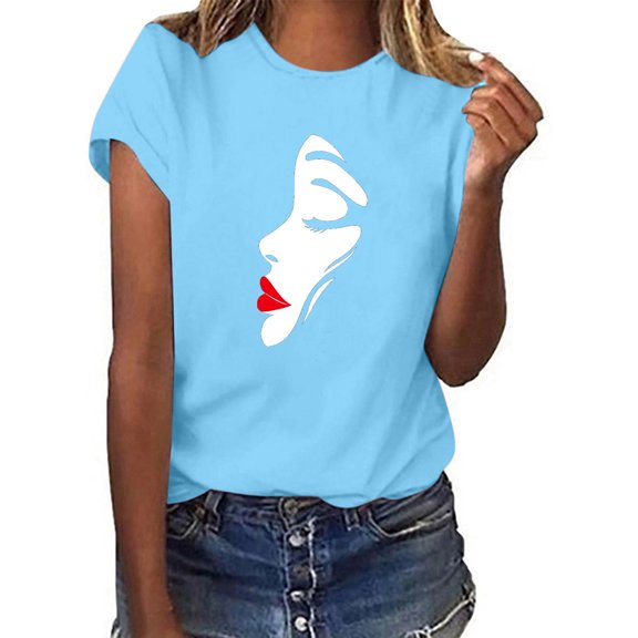 Short Sleeve Shirts for Women Black Athletic Tops Women 3X Women Fashion Tops Blouse Hide Belly Tunic 2025 Summer