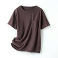 thumbnail image 1 of Short Sleeve Shirts for Women, Women's Short Sleeve T-Shirts Casual Crewneck Tees with Pocket Summer Basic Tops, 1 of 5