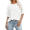 MOSHU Color Block T Shirts for Women V Neck Long Sleeve Womens Shirts — free download