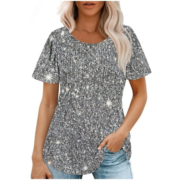 Short Sleeve Shirts for Women Womens White Tank Tops For Layering Summer Tops for Women 2025 Plus Size Hawaiian Shirts Blue