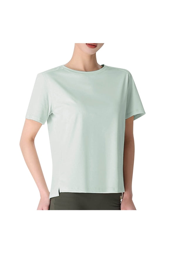 Short Sleeve Shirts for Women, Workout Crop Tops Oversized Tshirts for Women Drop Shoulder Cotton Short Sleeve Tees Boxy Yoga Shirts 2026