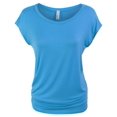 thumbnail image 1 of Short Sleeve Solid Basic Tunic Top Tee with Side Shirring~NAVY / 2X, 1 of 1