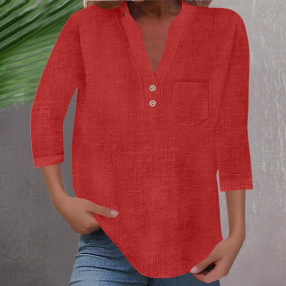 Short Sleeve Solid Color Stand Collar Button Up Shirt With Pocket For Women Workout Shirt Work Shirt Women Women T Shirts Loose Stripe Shirts for Women Womens Athletic Wear T Shirts Shirt Women Long