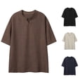 thumbnail image 1 of Short Sleeve Summer Solid Neckline Lyocell Like Casual Tee Shirts Blank T Shirt Big T Shirt T Shirt for Men Pack, 1 of 4