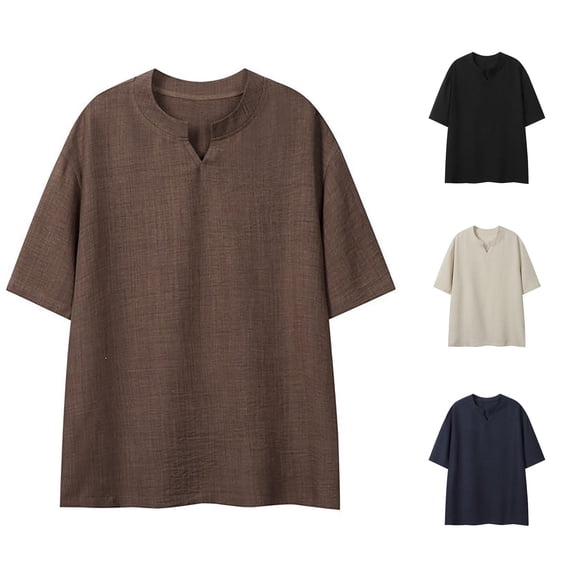 Short Sleeve Summer Solid Neckline Lyocell Like Casual Tee Shirts Blank T Shirt Big T Shirt T Shirt for Men Pack