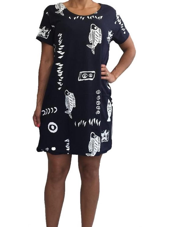 Short Sleeve Swimsuit Cover Up / Summer Beach Dress / Resort Wear