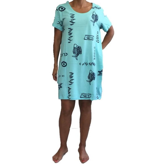 Womens Dress- Beach Cover Up Beach Summer Shift Dress Short Cotton Tee