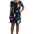 thumbnail image 1 of Womens Dress- Beach Cover Up Beach Summer Shift Dress Short Cotton Tee, 1 of 2