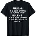 thumbnail image 1 of Short Sleeve T-Shirt Boat Captain Rules Funny Boating T-Shirt, 1 of 3