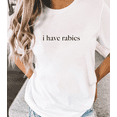 thumbnail image 1 of Short-Sleeve T-Shirt | Funny English Slogan "i have rabies" Print | Personalized Trendy Daily Outfit Top, 1 of 4