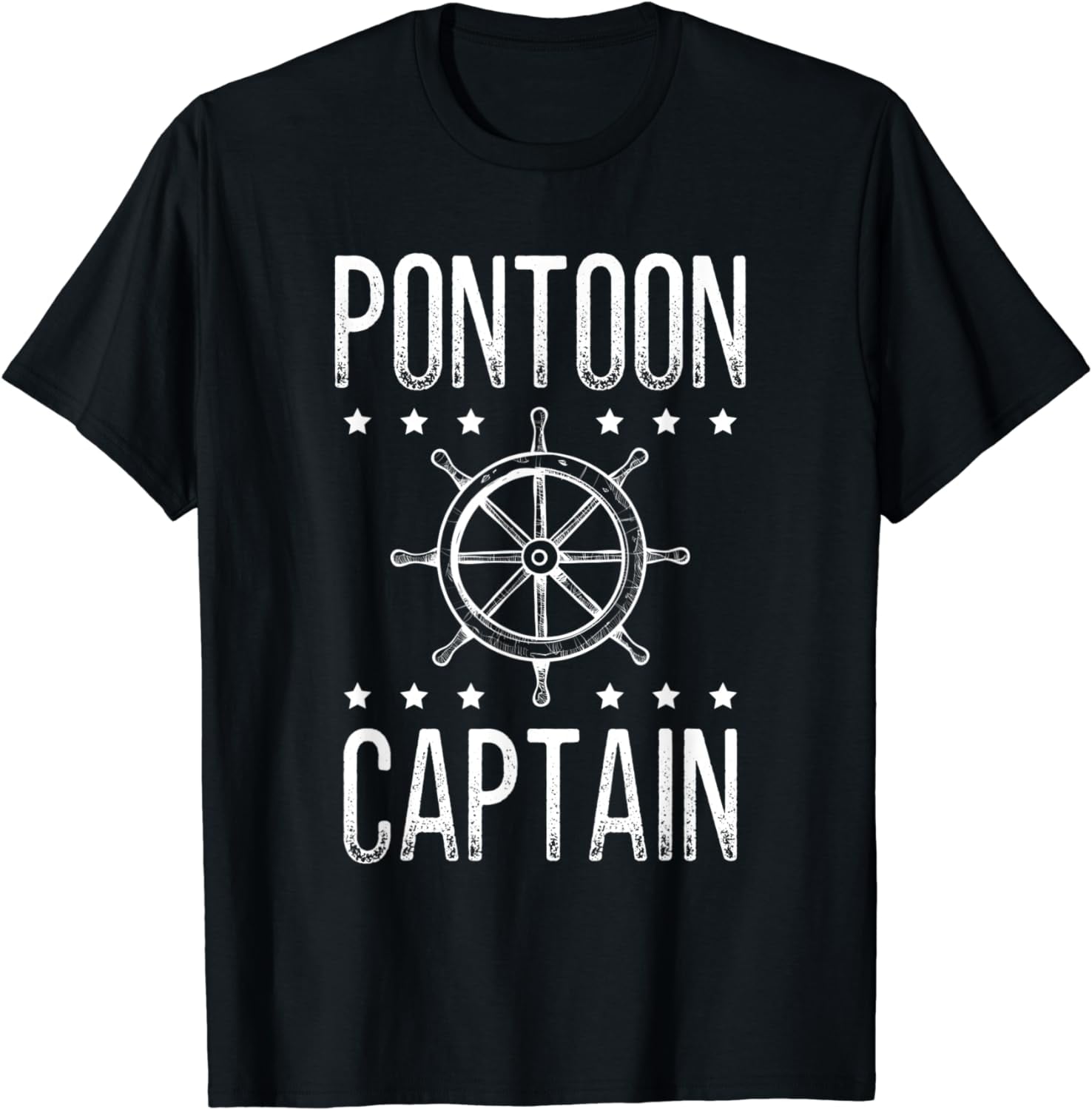 Short Sleeve T-Shirt Pontoon Captain Funny Pontoon Boat Accessories T ...