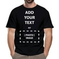 thumbnail image 1 of Short Sleeve T-Shirt with Custom Photo and Text | Personalized Unisex Shirt Made with 5.3 Oz 100% Cotton | Crewneck Black Color Tee - 4XL Size, 1 of 6