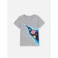 thumbnail image 1 of Short Sleeve T-Shirt with (Spaceship) Graphic - Grey, 1 of 11