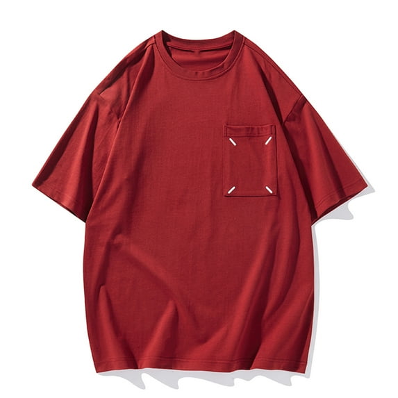 Short Sleeve T Shirts for Men M-4X Plus Size Pullover Crewneck Tees Shirt with Pocket Big & Tall Casual Solid Comfort Going Out Tshirts Tops