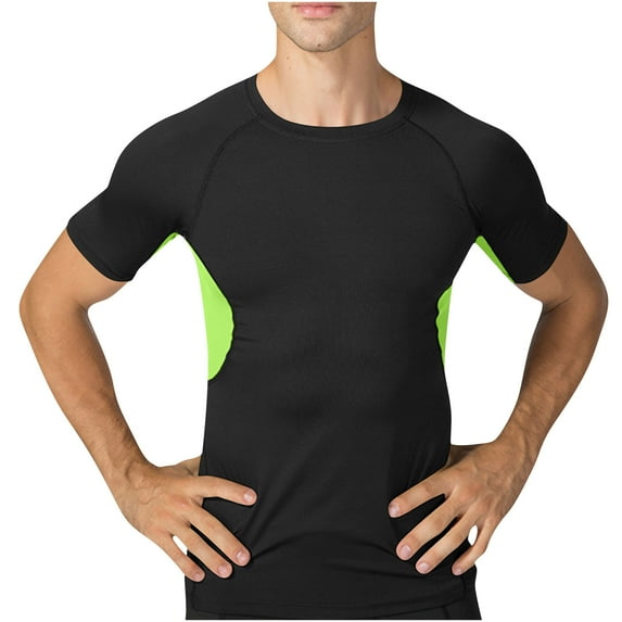 Short Sleeve T Shirts for Men Tee Shirt Men's Compression Shirts Short Sleeve Athletic Workout Shirt Rash Guard Base Layer Running Gym Undershirt Gear