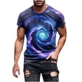 thumbnail image 1 of Short Sleeve T-Shirts Mens Graphic Tops Crewneck Casual 3D Printed Novelty Tee Summer Base Funny Tshirts (XL, Blue), 1 of 5