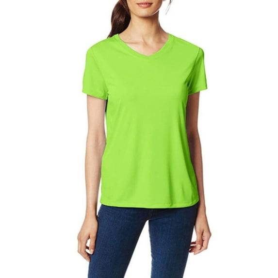 Short Sleeve T Shirts Summer Tops for Tween Girls Slim Fit V-neck T-Shirt Tops,Casual Basic Layer Summer Cotton Comfy Classic Shirt,XS-3XL Green