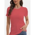 thumbnail image 1 of Women's Basic Short Sleeve T-Shirts - Crewneck Casual Tees for Summer, 1 of 6
