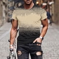 thumbnail image 1 of Short Sleeve T Shirts for Men Big & Tall M-5X Pullover Crewneck T-Shirts Plus Size Casual Slim Gradient Printed Athletic Workout Tees Tops, 1 of 5