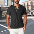 thumbnail image 1 of DayScoop Short Sleeve T-Shirts for Men Casual T Shirt Summer Fashion Solid Color V-neck Pocket Loose Tops Tees, 1 of 6