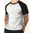 thumbnail image 1 of Short Sleeve T Shirts for Men Crewneck Tees Tops Mens Casual Color Block Pullover Breathable Slim Basic Loungewear Athletic Workout Tshirts Shirt, 1 of 6