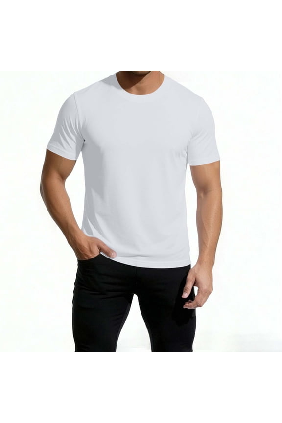 Short Sleeve T Shirts for Men Post-Surgery Open Side Snaps Tees Tops Mens Casual Solid Color Crewneck Breathable Basic Loungewear Tshirts Shirt