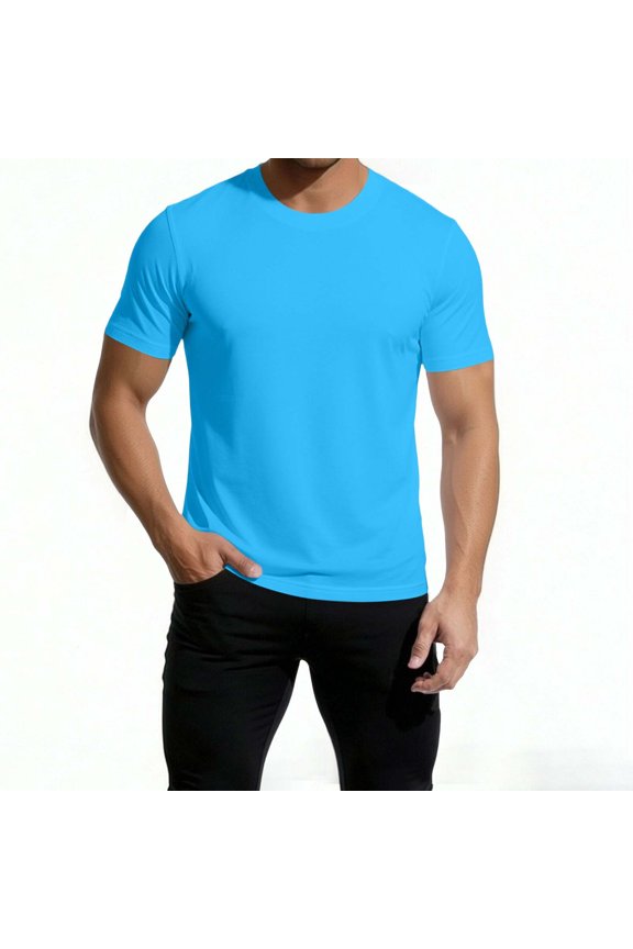 Short Sleeve T Shirts for Men Post-Surgery Open Side Snaps Tees Tops Mens Casual Solid Color Crewneck Breathable Basic Loungewear Tshirts Shirt