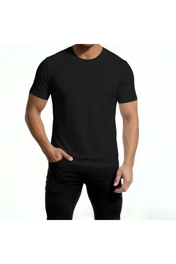 Short Sleeve T Shirts for Men Post-Surgery Open Side Snaps Tees Tops Mens Casual Solid Color Crewneck Breathable Basic Loungewear Tshirts Shirt