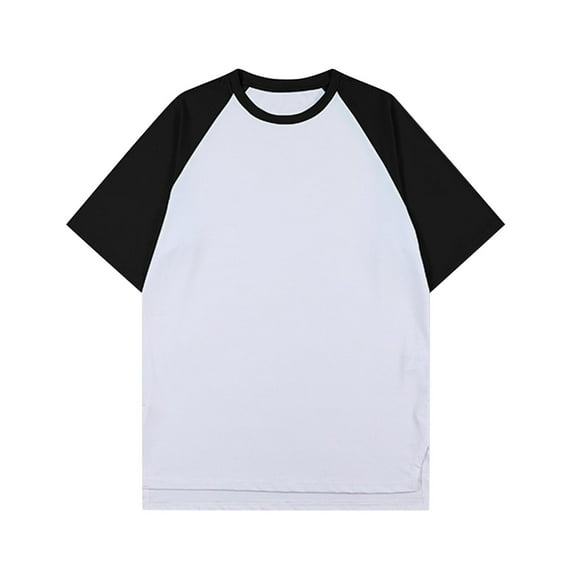 Short Sleeve T Shirts for Men Quick-Drying Crewneck Tshirts Shirt Mens Casual Color Block Pullover Stretchy Slim Side Slit Athletic Workout Tees Tops