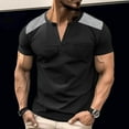 thumbnail image 1 of Short Sleeve T Shirts for Men with Pocket Button Crewneck Tees Tops Mens Casual Color Block Pullover Slim Breathable Basic Workout Tshirts Shirt, 1 of 8