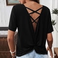 thumbnail image 1 of Short Sleeve T Shirts for Womens Summer Business Casual Tops Loose Basic Outfits, 1 of 6