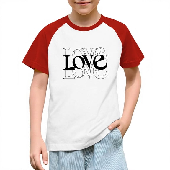 Short Sleeve Tops for Children Boy Girl Summer Fall Crew Neck Lover Graphic Happy Gift Valentines Day Brunch Cute Top T Shirt Blouse Kid 2026 Clothes Trendy 11 Year