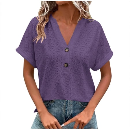 SHE IS Short Sleeve Tops for Women Dressy Short Sleeve Shirts for Women Trendy Work Blouses for Women 2026 Plus Size Tunics for Women 2026 Short Sleeve My Orders Placed