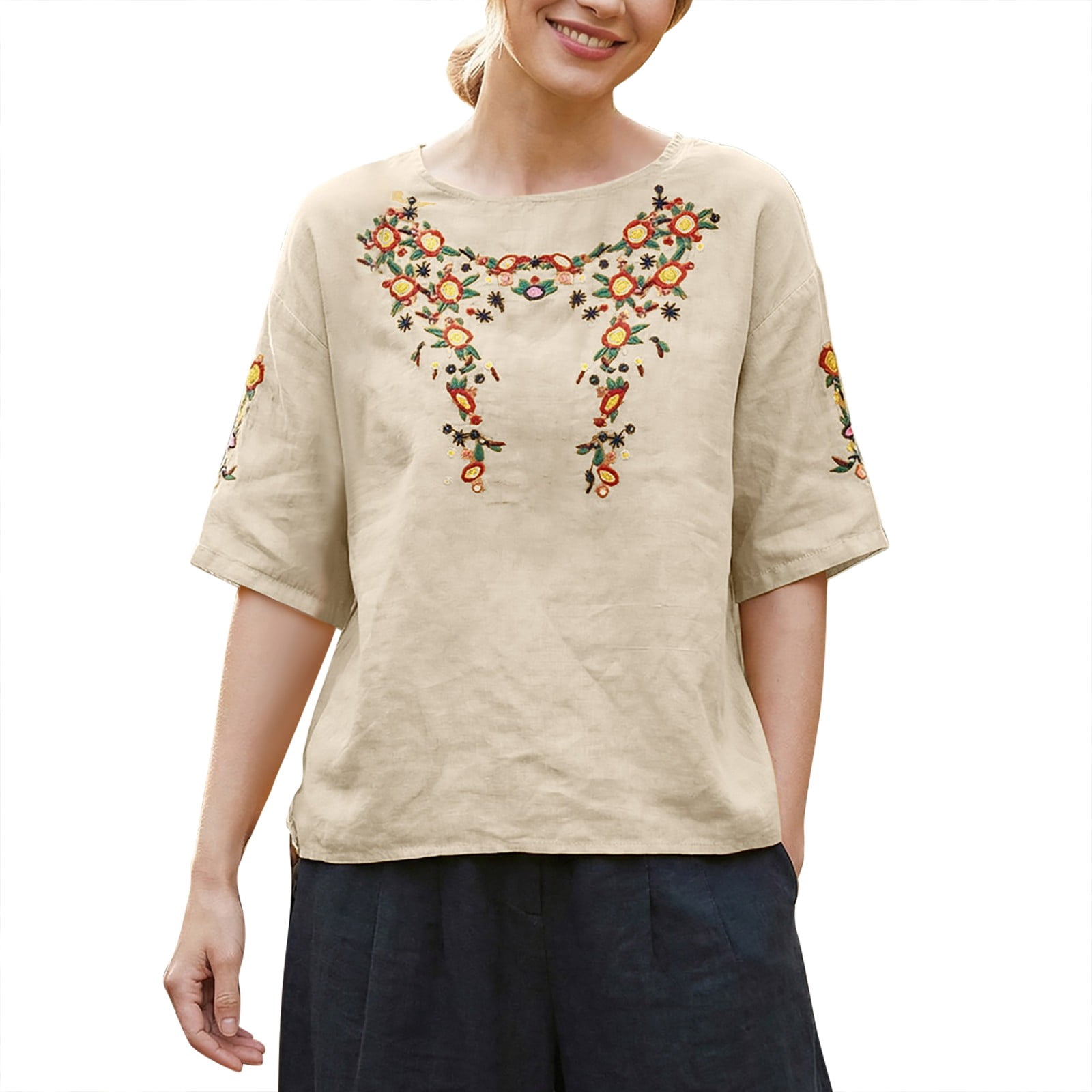 Short Sleeve Tops for Women 2026 Spring Summer Y2K Clothes Cotton And ...