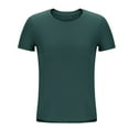 thumbnail image 1 of Short Sleeve Tops for Women Summer Trendy Plain Tshirts Crew Neck Base Tee Casual Workout Tees (L, Army Green), 1 of 5