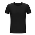 thumbnail image 1 of Short Sleeve Tops for Women Summer Trendy Plain Tshirts Crew Neck Base Tee Casual Workout Tees (M, Black), 1 of 5