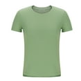 thumbnail image 1 of Short Sleeve Tops for Women Summer Trendy Plain Tshirts Crew Neck Base Tee Casual Workout Tees (S, Mint Green), 1 of 5