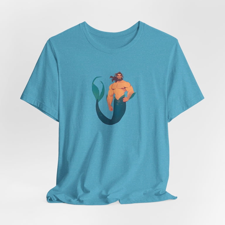 Merman トゥーダラー　M Merman Graphic Tee, Short Sleeve Unisex Adult Shirt, Mermaid
