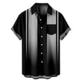 thumbnail image 1 of Short Sleeve Vintage Bowling Shirts for Men Summer Short Sleeve T Shirts Tops Mens Casual Hawaiian Shirt, 1 of 5