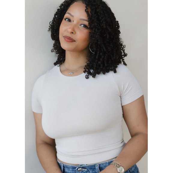 Short Sleeve Waist Length Top