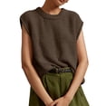 thumbnail image 1 of Short Sleeve Women Crewneck Casual Knit Tops, 1 of 1