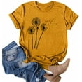 thumbnail image 1 of Short Sleeve Women Dandelion Pringting T Shirt Female Summer Casual Tops, 1 of 2