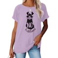 thumbnail image 1 of Short Sleeve Women Dog Print Female Tee Tops Shirt, 1 of 4