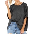 thumbnail image 1 of Short Sleeve Women Oversized T-Shirt Summer Casual Loose Tee Tops, 1 of 7