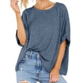thumbnail image 1 of Short Sleeve Women Oversized T-Shirt Summer Casual Loose Tee Tops, 1 of 6