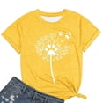 thumbnail image 1 of Short Sleeve Womens Tees Dandelion Print Basic Spring Summer T Shirts Casual Crew Neck 2026 Fashion Tops, 1 of 2